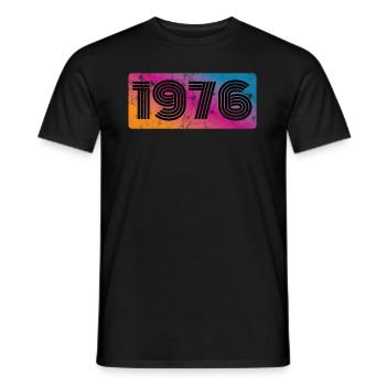 1976 - T-shirt homme - noir - Devant - AI Model Male 178 light (178cm)