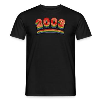 20 Jahre 2003 Geburtstag - Männer T-Shirt - Schwarz - Vorne - AI Model Male 178 light (178cm)