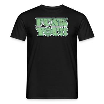 Funk you Musik Spruch - Männer T-Shirt - Schwarz - Vorne - AI Model Male 178 light (178cm)