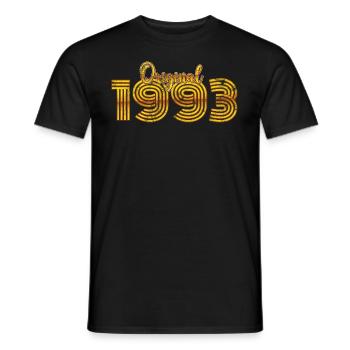 1993 30. Geburtstag - Männer T-Shirt - Schwarz - Vorne - AI Model Male 178 light (178cm)