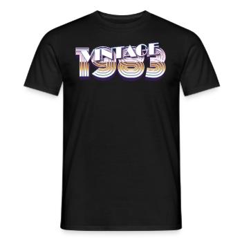 1983 40e anniversaire - T-shirt homme - noir - Devant - AI Model Male 178 light (178cm)