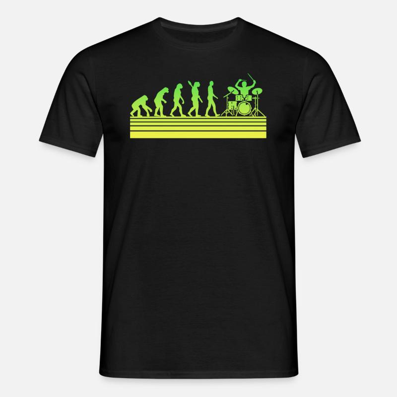 Drums Drummer Evolution - Men's T-Shirt - black