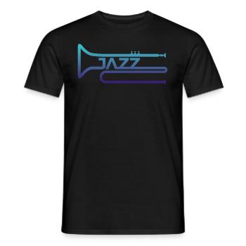 Musique de jazz - T-shirt homme - noir - Devant - AI Model Male 178 light (178cm)