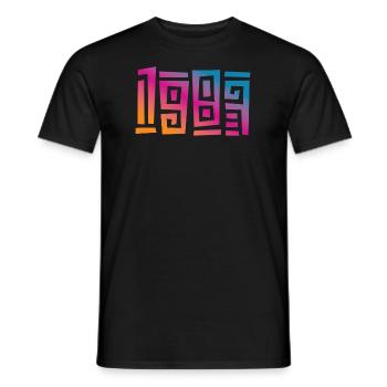 1983 40e anniversaire - T-shirt homme - noir - Devant - AI Model Male 178 light (178cm)
