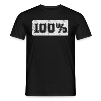100% - T-shirt homme - noir - Devant - AI Model Male 178 light (178cm)