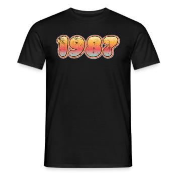 Millésime 1987 - T-shirt homme - noir - Devant - AI Model Male 178 light (178cm)