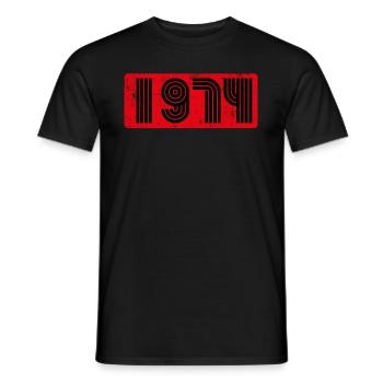 Vintage 1974 - Männer T-Shirt - Schwarz - Vorne - AI Model Male 178 light (178cm)