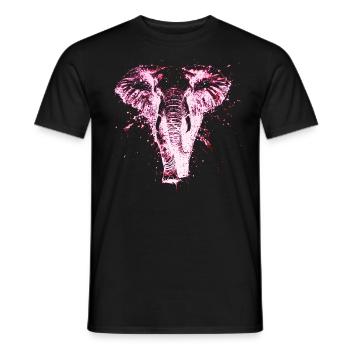 Elektro-Elefant-Graffiti - Männer T-Shirt - Schwarz - Vorne - AI Model Male 178 light (178cm)