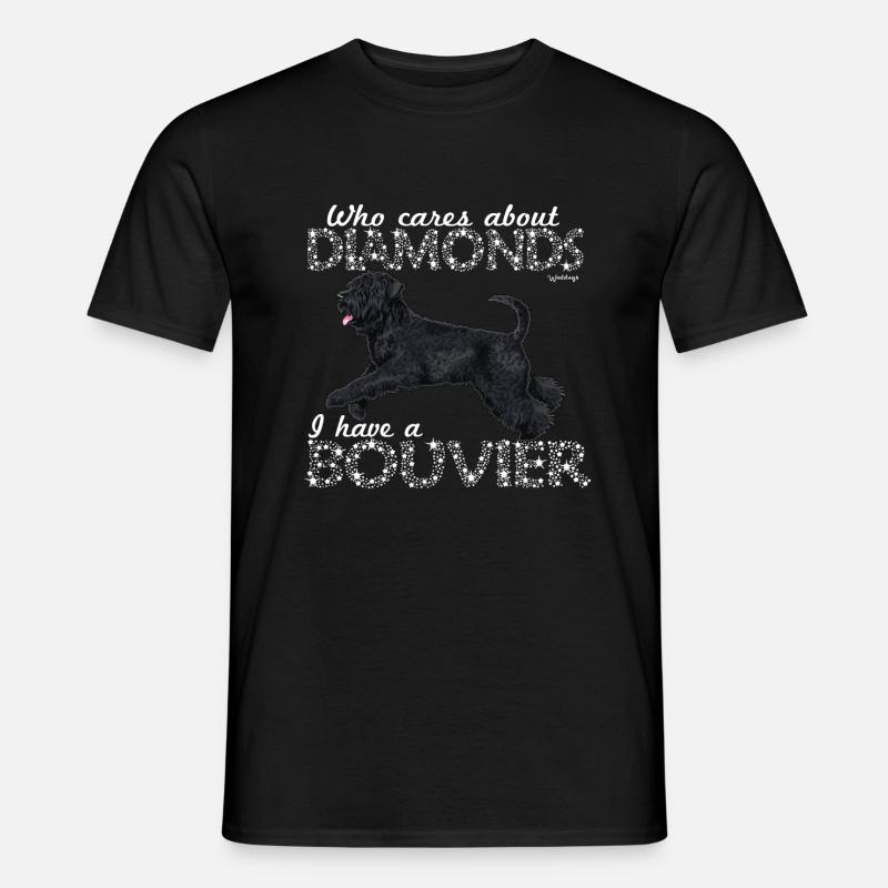 Bouvier Diamonds 2 - Männer T-Shirt - Schwarz