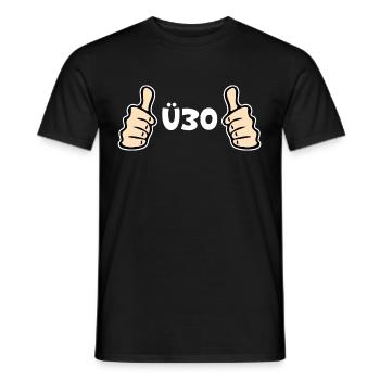 Ü30 Jahre Jubiläum - Männer T-Shirt - Schwarz - Vorne - AI Model Male 178 light (178cm)