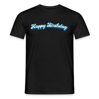 Happy Birthday Birthday Congratulations - Men's T-Shirt - black - Front - AI Model Male 178 light (178cm)