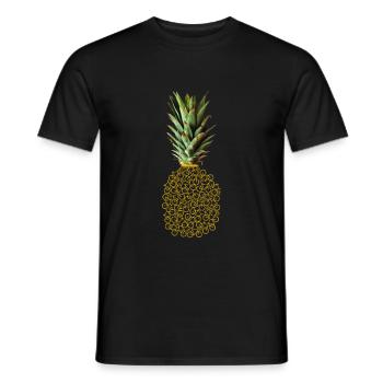 Die Fahrrad-Ananas! - Männer T-Shirt - Schwarz - Vorne - AI Model Male 178 light (178cm)