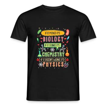 Funny Biology Bioinformatics Science Biology - Men's T-Shirt - black - Front - AI Model Male 178 light (178cm)