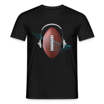 Rugby Sound Musik - Männer T-Shirt - Schwarz - Vorne - AI Model Male 178 light (178cm)