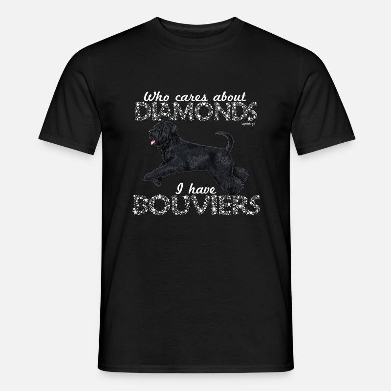Bouvier Diamonds - Männer T-Shirt - Schwarz