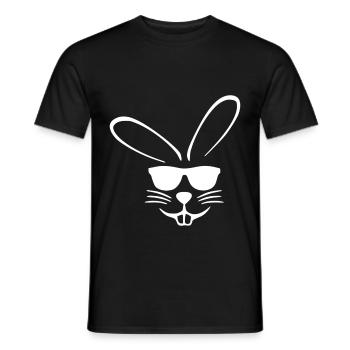 Frohe Ostern Osterfest Cool Osterhase Geschenk - Männer T-Shirt - Schwarz - Vorne - AI Model Male 178 light (178cm)