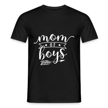 Mom Of Boys Mum Mom Mother's Day Mother's Day Gift - Men's T-Shirt - black - Front - AI Model Male 178 light (178cm)