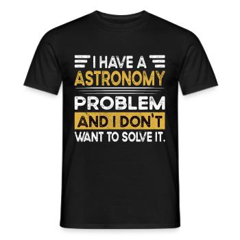 Astronomy is my hobby - Men's T-Shirt - black - Front - AI Model Male 178 light (178cm)