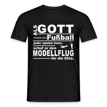 Gott Modellflug - Männer T-Shirt - Schwarz - Vorne - AI Model Male 178 light (178cm)