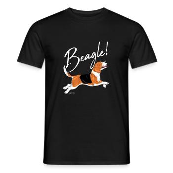 Beagle! - Men's T-Shirt - black - Front - AI Model Male 178 light (178cm)