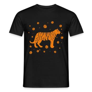 Tigres - Afrique - Nature sauvage - Conservation de la nature - T-shirt homme - noir - Devant - AI Model Male 178 light (178cm)