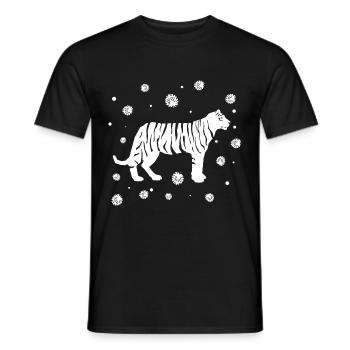 Safari de conservation de la nature sauvage de Tiger Africa - T-shirt homme - noir - Devant - AI Model Male 178 light (178cm)