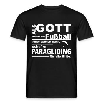Gott Paragliding - Männer T-Shirt - Schwarz - Vorne - AI Model Male 178 light (178cm)