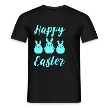 Joyeux lapins de Pâques - T-shirt homme - noir - Devant - AI Model Male 178 light (178cm)