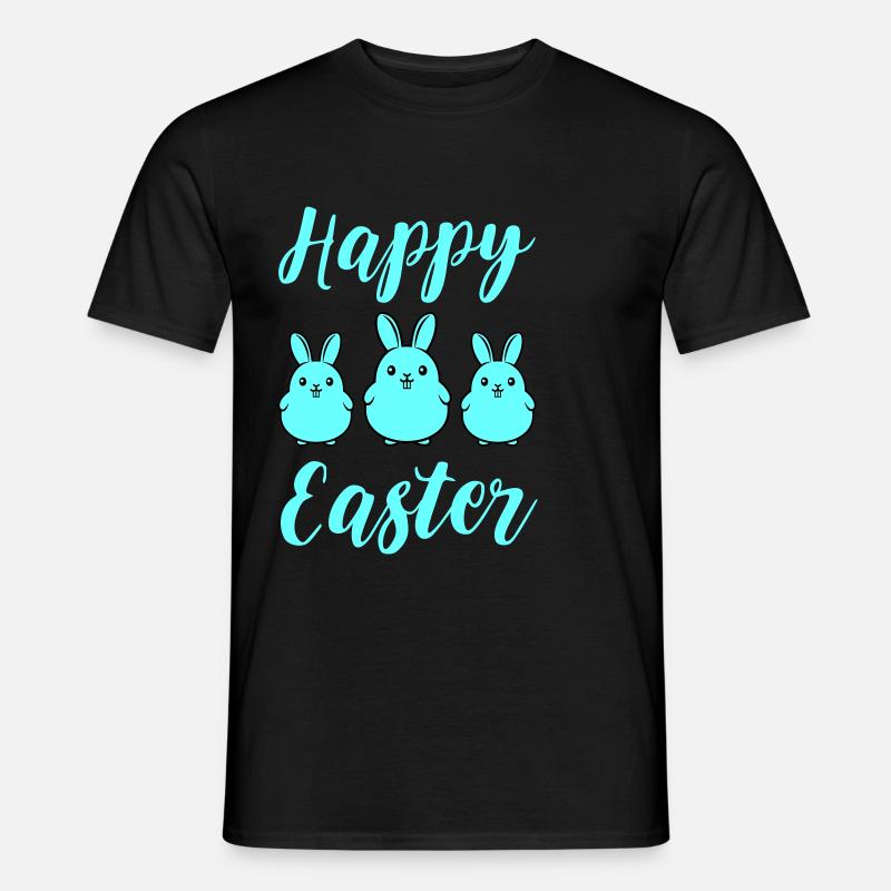Joyeux lapins de Pâques - T-shirt homme - noir