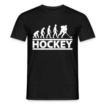 Evolution Hockey Player Cooles Geschenk - Männer T-Shirt - Schwarz - Vorne - AI Model Male 178 light (178cm)