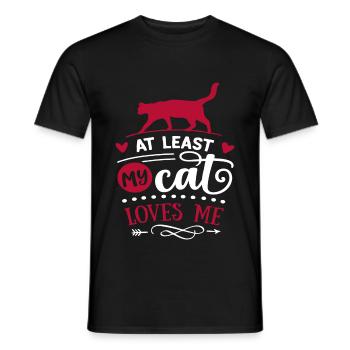 Valentinstag Geschenk Katzenfreunde / liebhaber - Männer T-Shirt - Schwarz - Vorne - AI Model Male 178 light (178cm)