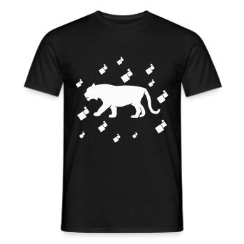 Tigre - Afrique - Nature sauvage - Safari - Conservation de la nature - T-shirt homme - noir - Devant - AI Model Male 178 light (178cm)
