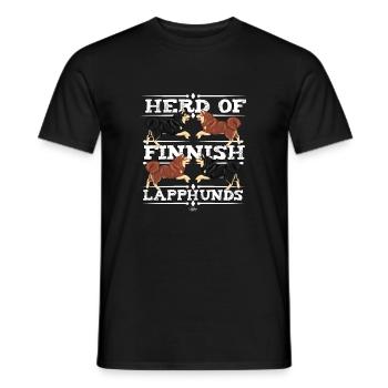 HERDoflapphunds - Männer T-Shirt - Schwarz - Vorne - AI Model Male 178 light (178cm)