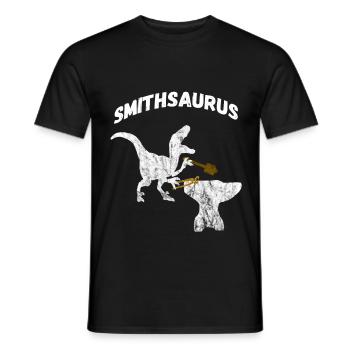 Schmied Dinosaurier Handwerker Tyrannosaurus - Männer T-Shirt - Schwarz - Vorne - AI Model Male 178 light (178cm)