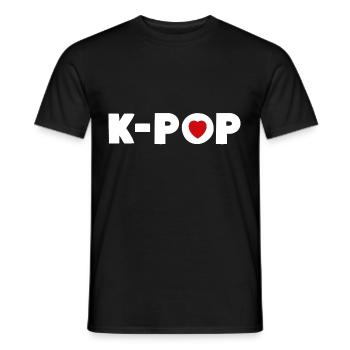 K-Pop Amateur de musique pop coréenne - T-shirt homme - noir - Devant - AI Model Male 178 light (178cm)