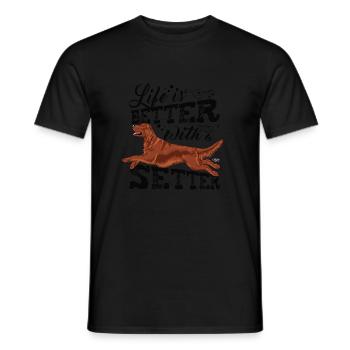 irishsetterbetter4 - Männer T-Shirt - Schwarz - Vorne - AI Model Male 178 light (178cm)