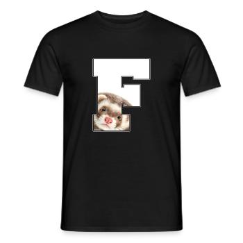 F Frettchen - Männer T-Shirt - Schwarz - Vorne - AI Model Male 178 light (178cm)