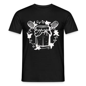 Bee Beekeeper Nature Conservation Honey - Sustainability - Men's T-Shirt - black - Front - AI Model Male 178 light (178cm)