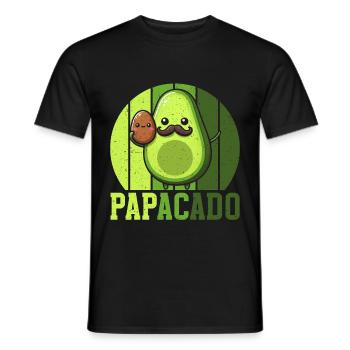 Papacado Avocado Papa Vatertag Vater Vaterschaft - Männer T-Shirt - Schwarz - Vorne - AI Model Male 178 light (178cm)
