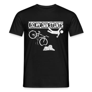 I do my own Stunts MTB - Männer T-Shirt - Schwarz - Vorne - AI Model Male 178 light (178cm)