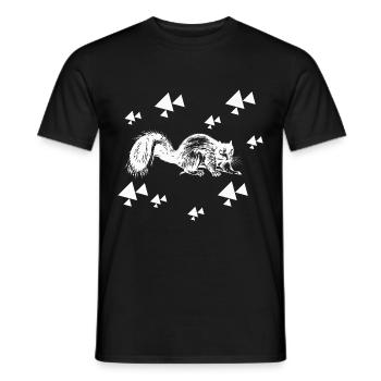 Écureuil - rongeur - T-shirt homme - noir - Devant - AI Model Male 178 light (178cm)