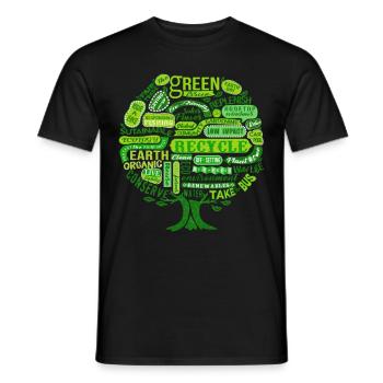 Baum der Natur - Nachhaltig Öko Vegan Tree - Männer T-Shirt - Schwarz - Vorne - AI Model Male 178 light (178cm)