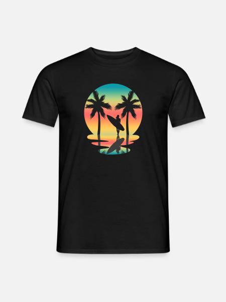 Surfing Surfer Surfen Wassersport Strand Sommer - Männer T-Shirt - Schwarz
