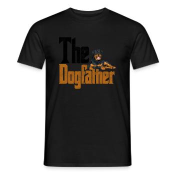 Dog Rottweiler father dogfather godfather love of animals - Men's T-Shirt - black - Front - AI Model Male 178 light (178cm)