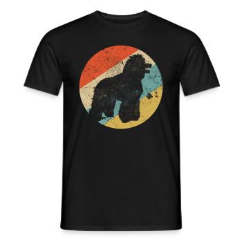 Hundeliebhaber Pudel Liebe Retro Vintage Hundelieb - Männer T-Shirt - Schwarz - Vorne - AI Model Male 178 light (178cm)