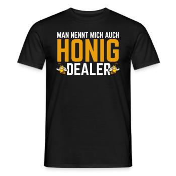 Man nennt mich auch Honig dealer - Männer T-Shirt - Schwarz - Vorne - AI Model Male 178 light (178cm)