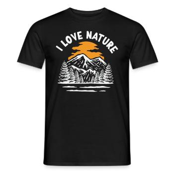 J'aime la nature nature - T-shirt homme - noir - Devant - AI Model Male 178 light (178cm)