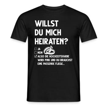 Heiratsantrag Marry Me Hochzeitsantrag - Männer T-Shirt - Schwarz - Vorne - AI Model Male 178 light (178cm)