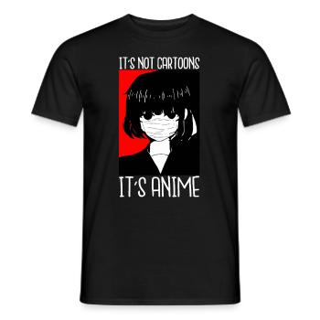 Ce n’est pas des dessins animés son anime - T-shirt homme - noir - Devant - AI Model Male 178 light (178cm)