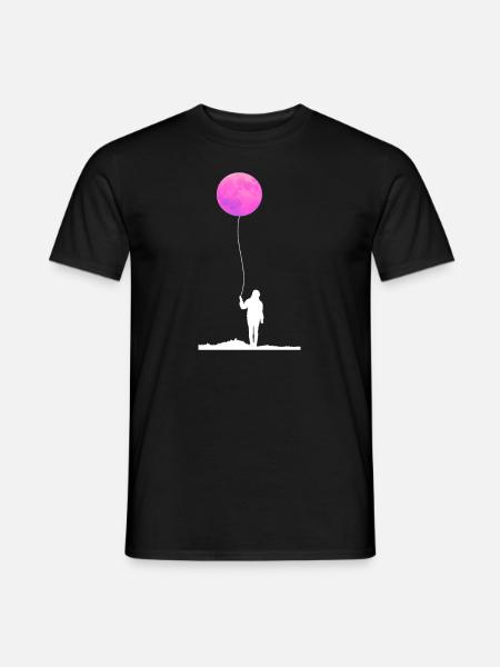 Moon Sunset Balloon Full Moon Balloon - Men's T-Shirt - black